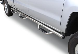 Ford F-150 Side Steps - Go Rhino - Dominator D3 1-Piece - Stainless Steel - `09-`14